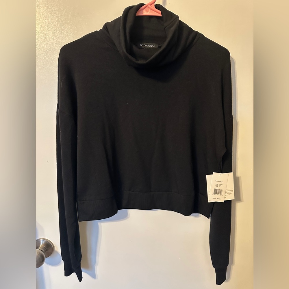 NWT! Beyond Yoga Black Cowl Neck Sweater